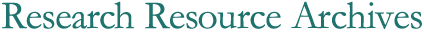 Research Resource Archives