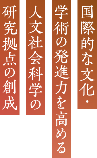 国際的な文化・学術の発進力を高める人文社会科学の研究拠点の創成